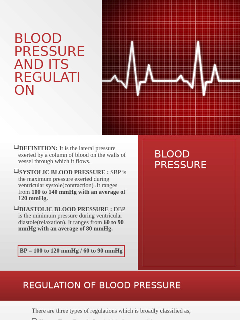Blood Pressure and Its Regulation Mechanisms | PDF | Blood Pressure | Heart