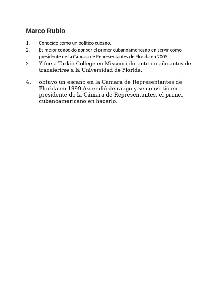 Marco Rubio - Español | PDF