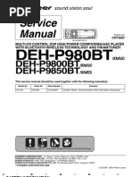 Service (Repair) Manual For Pioneer DEH-P9800BT