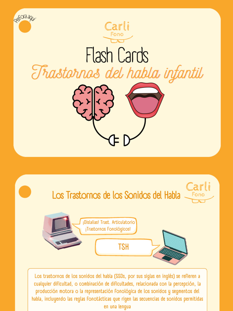Flashcards trastornos del habla infantil | PDF | Fonología | Fonema