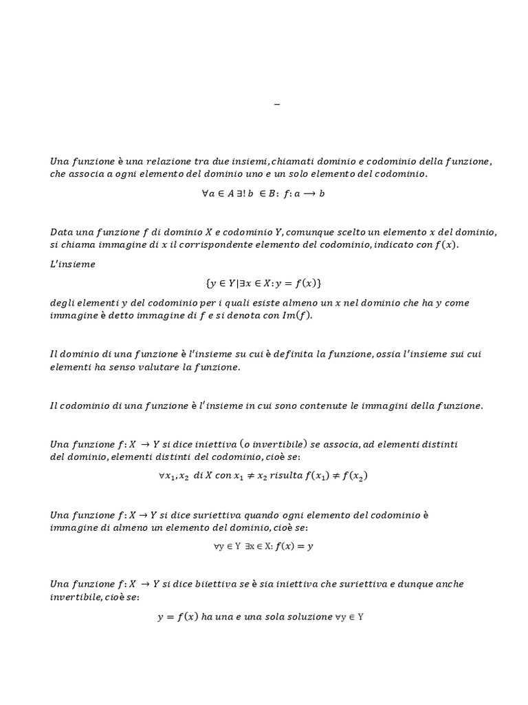 Analisi 1 - Definizioni e Teoremi (Mauri) | PDF
