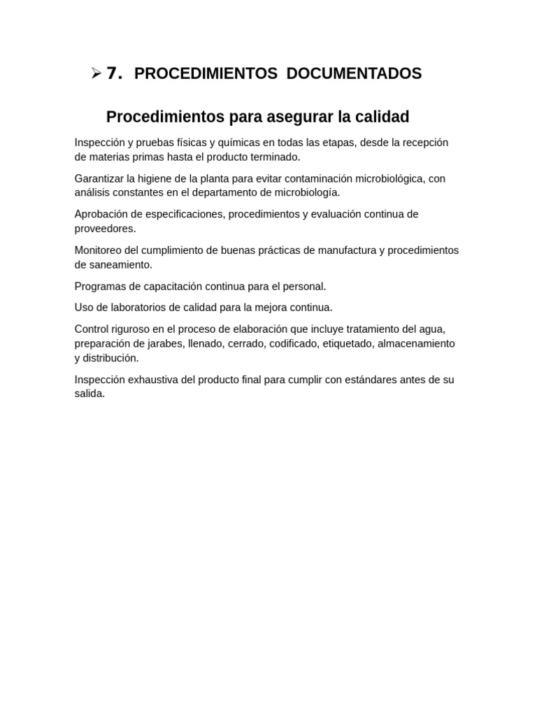 Procedimientos de Aseguramiento de Calidad | PDF | Calidad (comercial ...