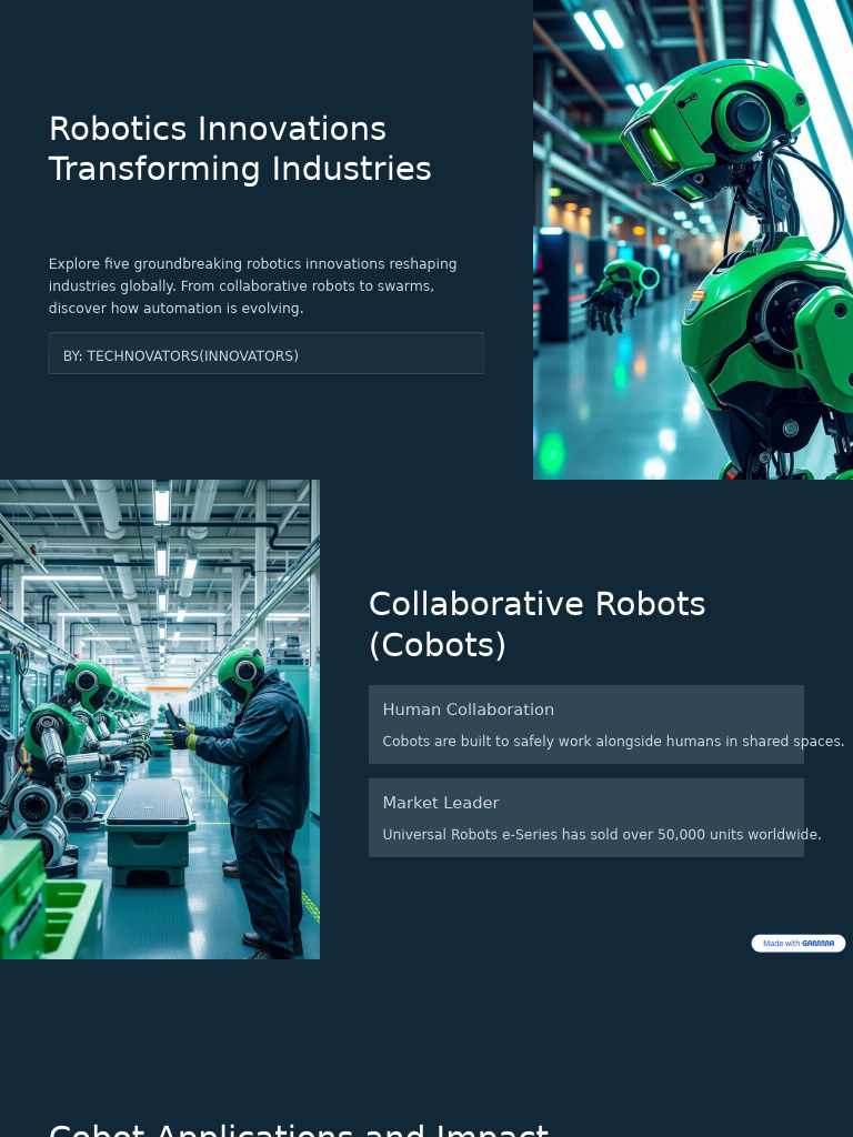 Robotics Innovations Transforming Industries | PDF