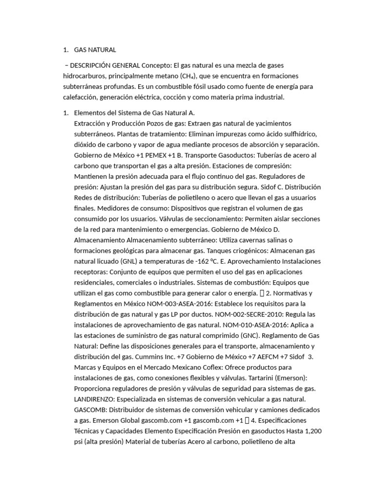 Sistema de Gas Natural en México | PDF | Gas natural | Gas natural licuado