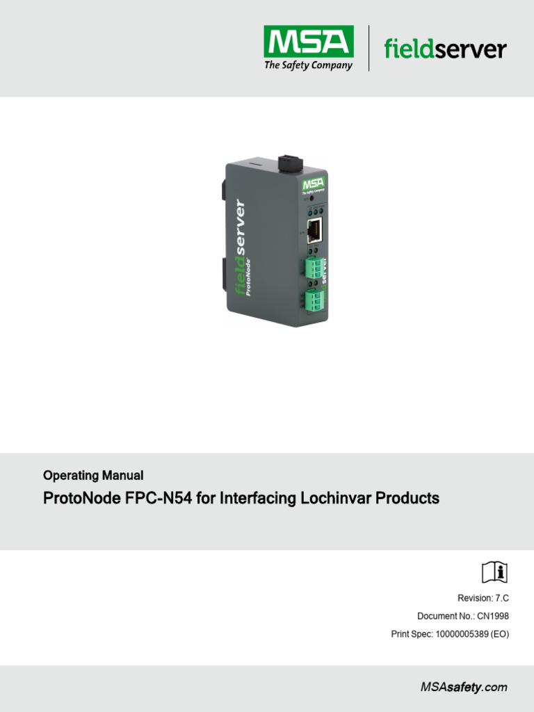 BACnet Module For Veritus Rev B (60567) ProtoNode Operating Manual ...