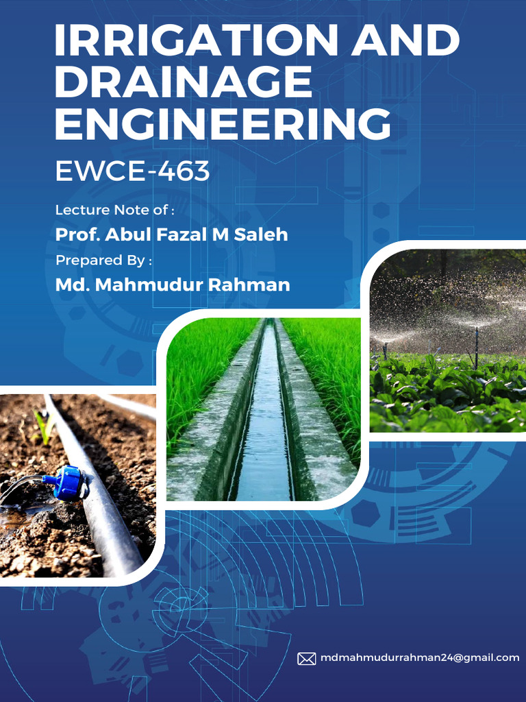 Irrigation and Drainage Engineering Notes | PDF | Irrigation | Mathematics