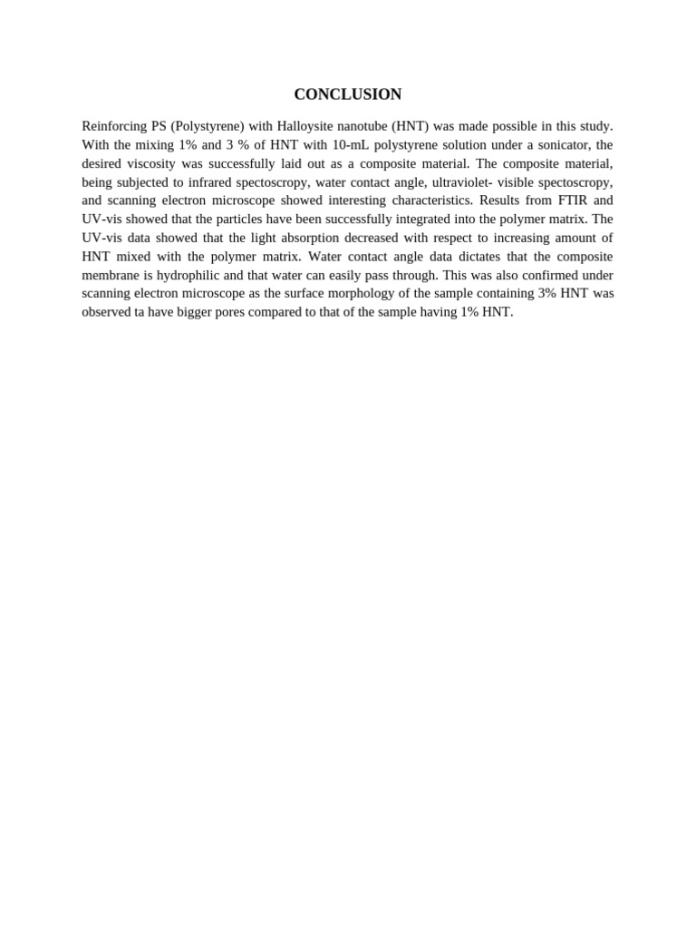 Polystyrene-Halloysite Nanotube Composites | PDF