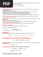 Error Analysis in Class 11 Physics | PDF