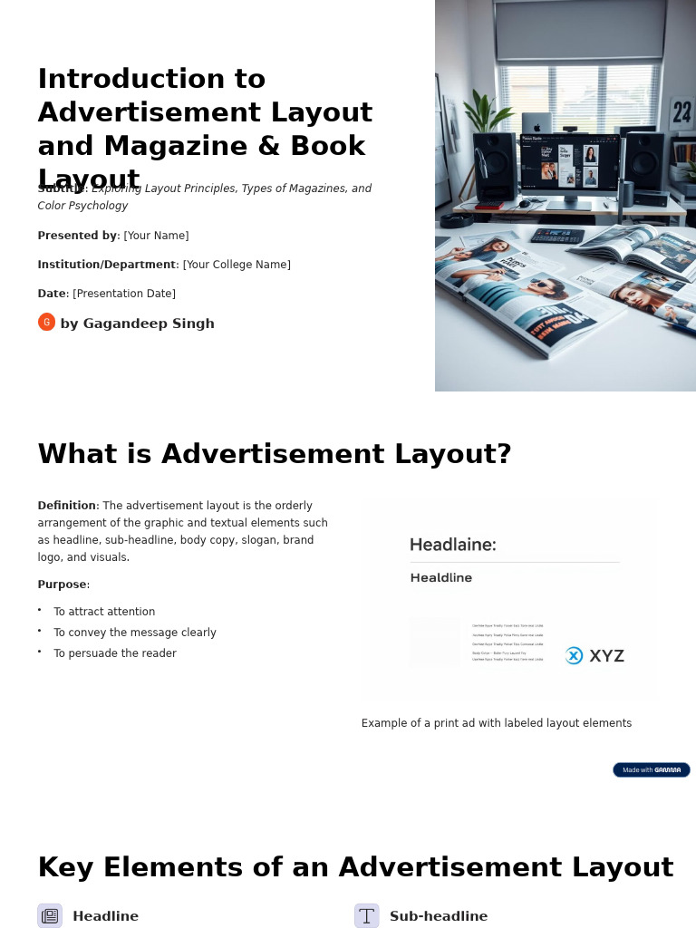 Introduction To Advertisement Layout and Magazine and Book Layout | PDF ...