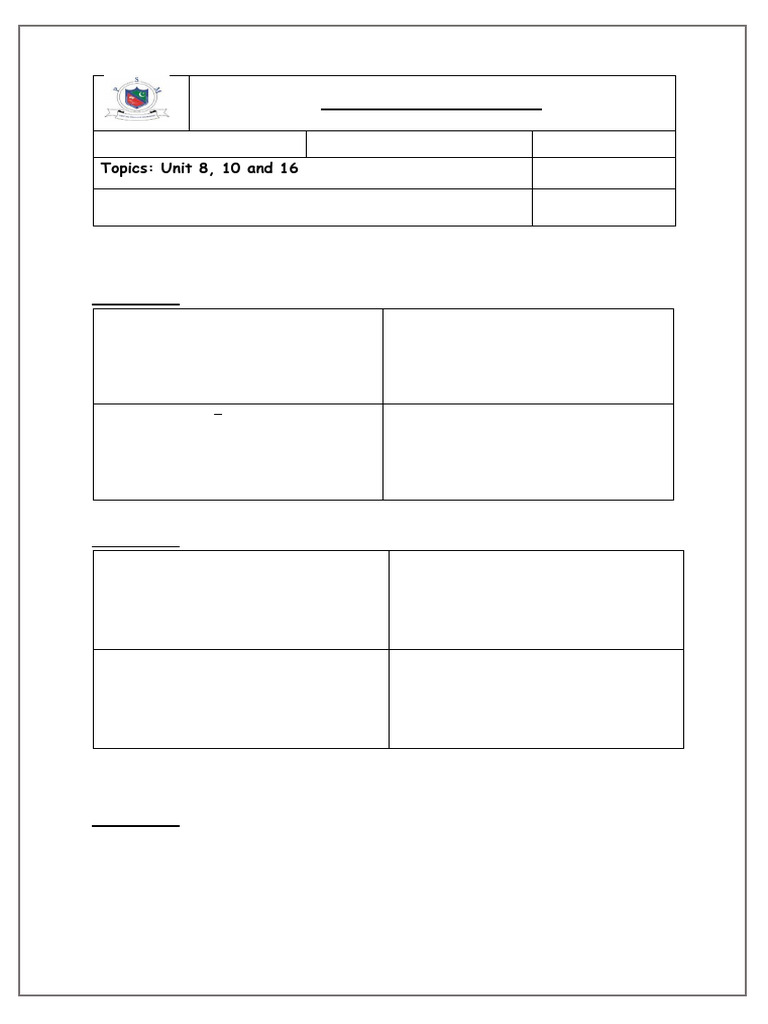 Mathematics Revision for Class V | PDF | Mathematics