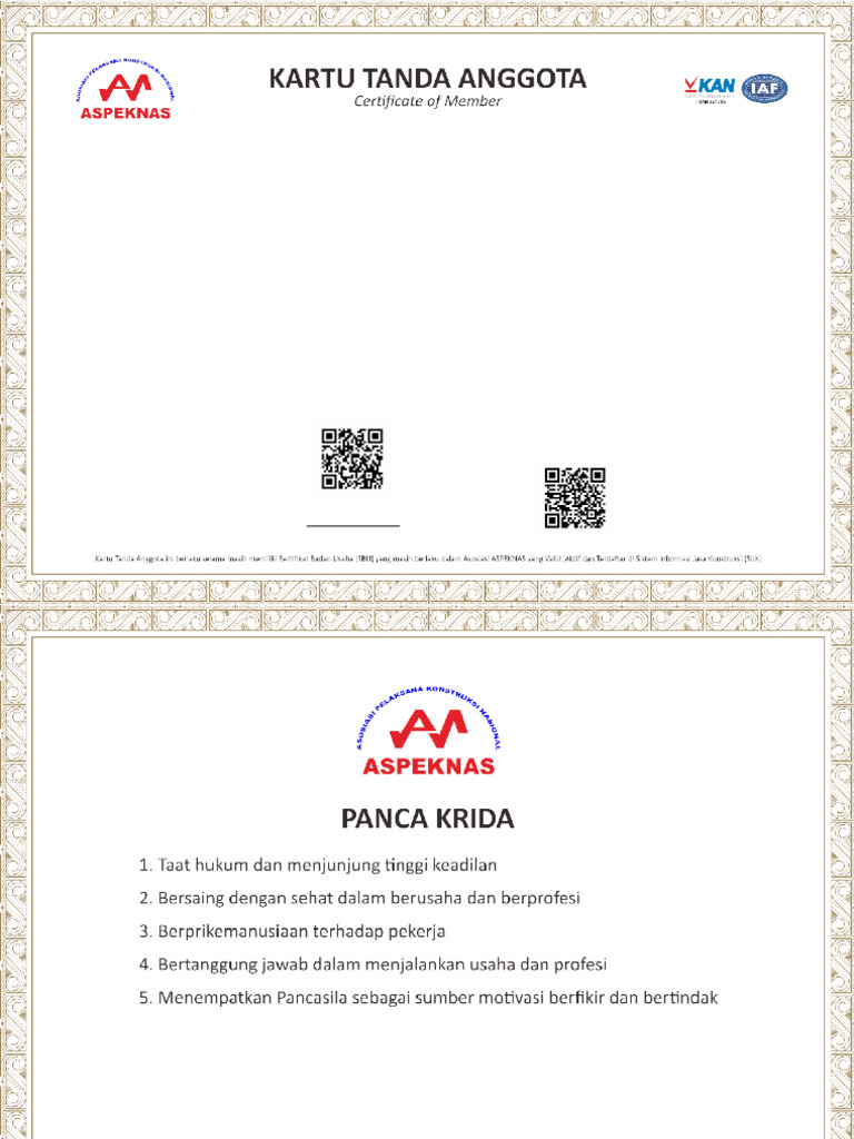 Data Anggota AFA Mandiri Jaya | PDF