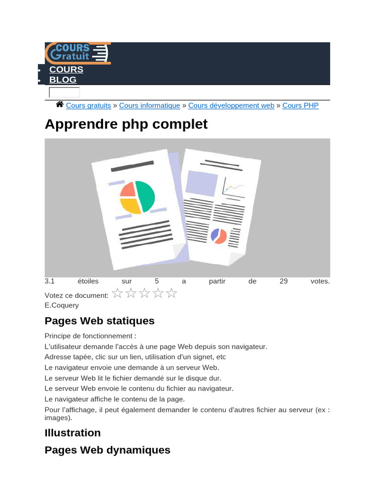 Cours Complet sur PHP en PDF | PDF | Internet | Internet et Web