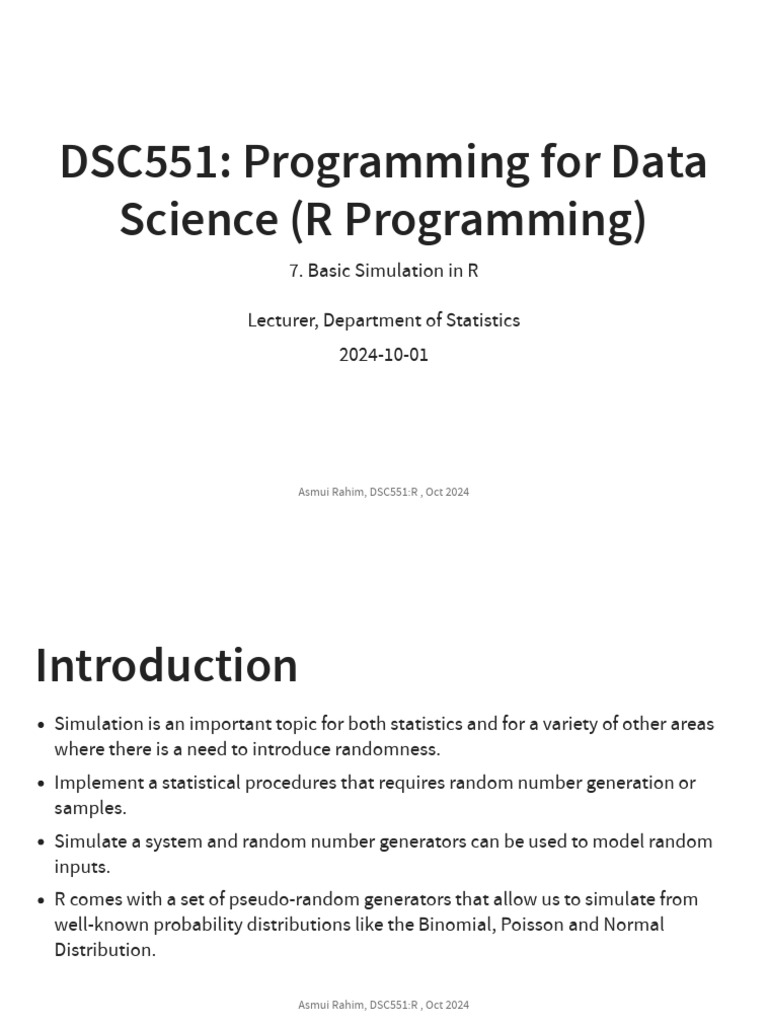 C7 - DSC551 - R Programming | PDF | Probability Distribution | Normal ...