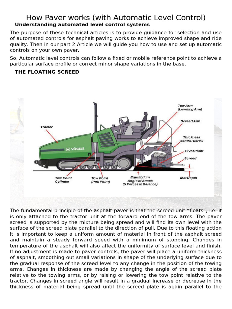 Automated Asphalt Paving Control Systems | PDF