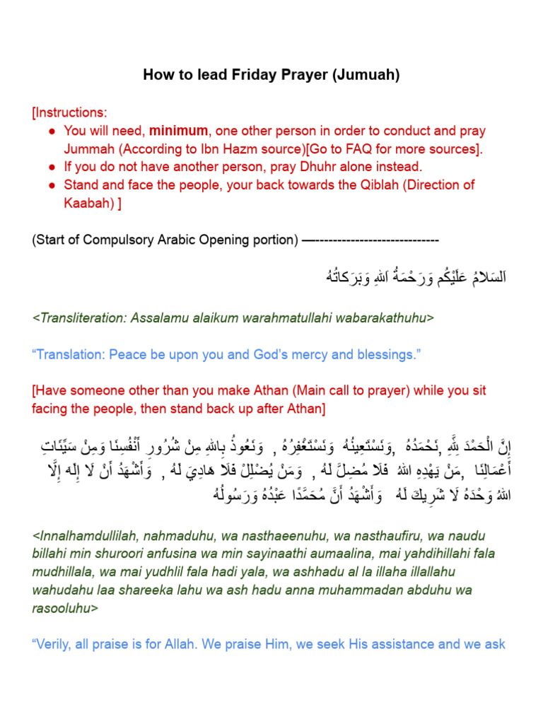 (Original) Friday Prayer Script | PDF | Islamic Fundamentalism | Sharia