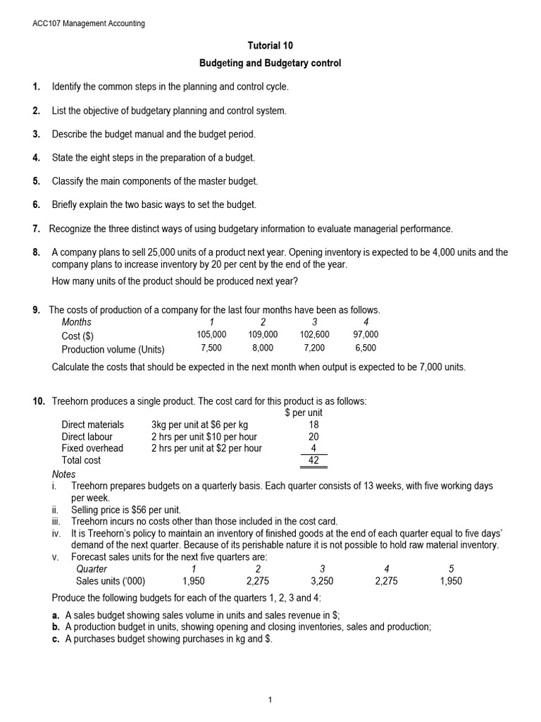 Budgeting and Control in Management Accounting | PDF | Inventory | Budget