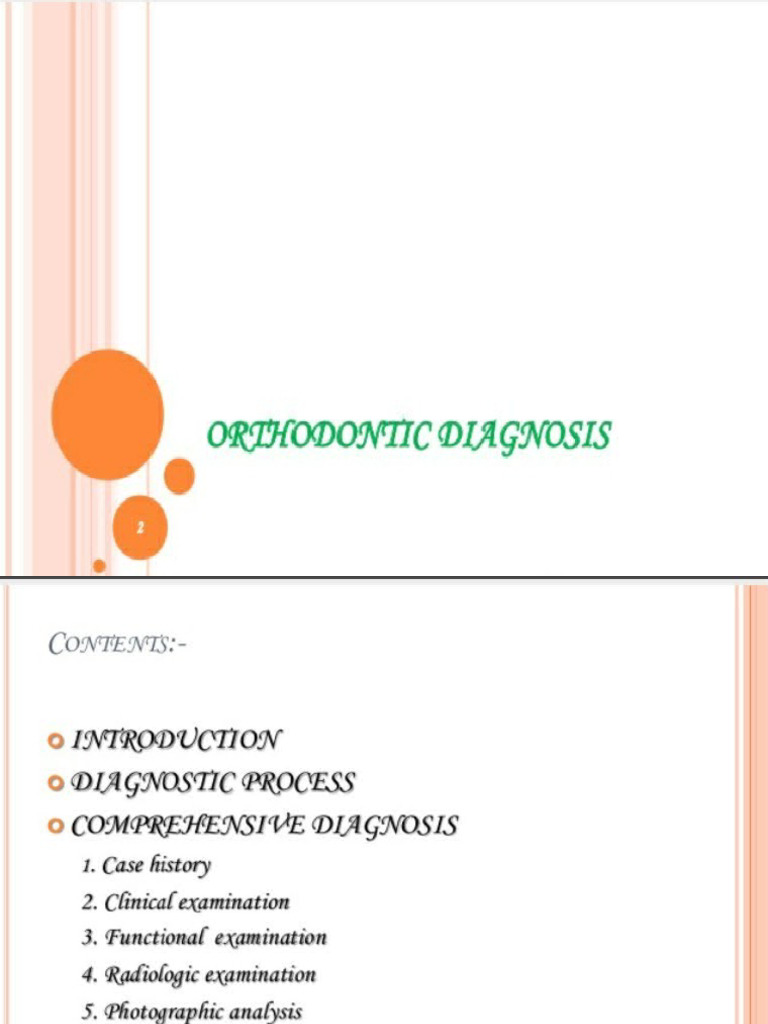 Orthodontic Diagnosis | PDF