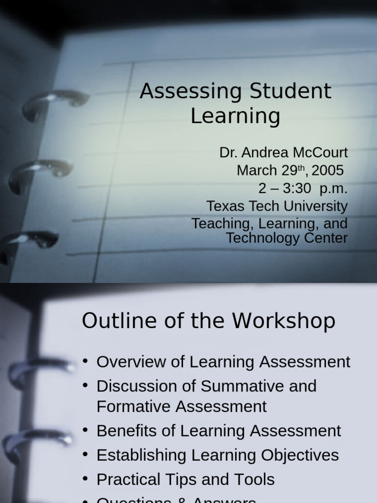 Effective Strategies for Learning Assessment | PDF | Educational ...