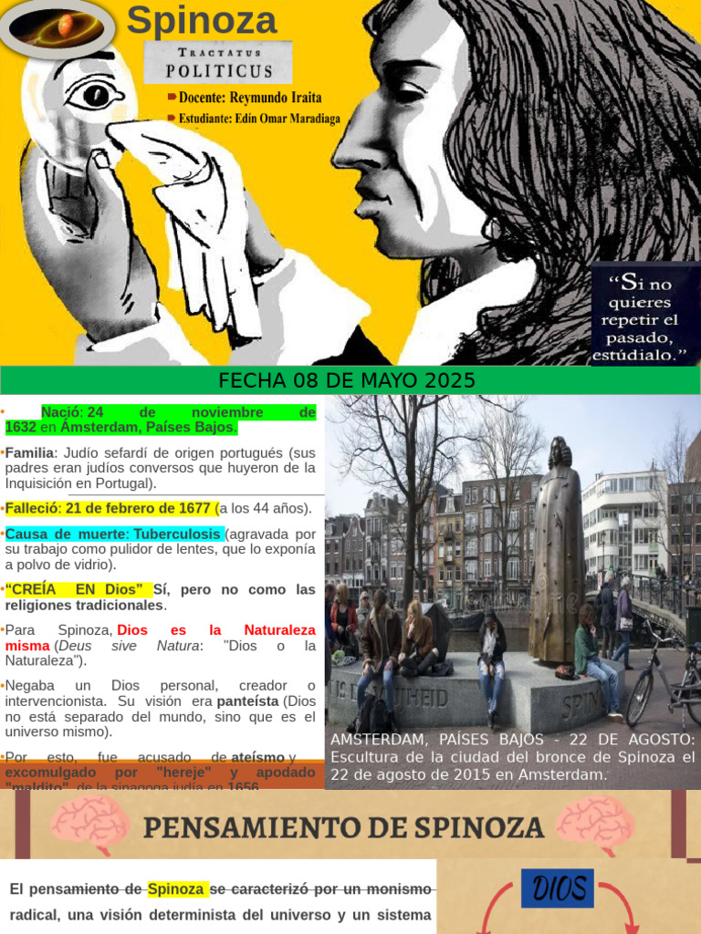 Pensamiento y Tratado Político de Spinoza | PDF | Baruch Spinoza ...