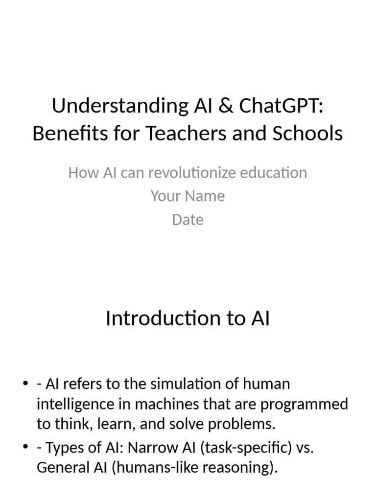 AI and ChatGPT in Education | PDF | Artificial Intelligence ...
