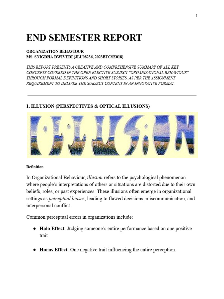 End Semester Report | PDF | Leadership | Motivational