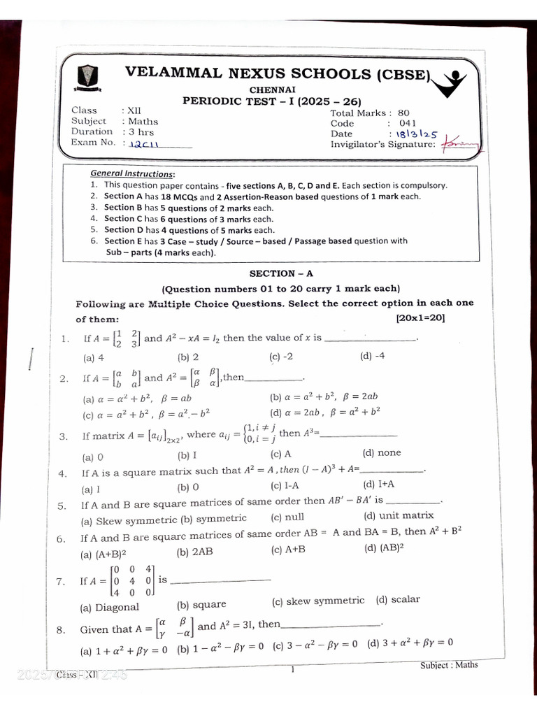 Maths PA 1 Question | PDF