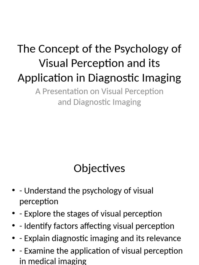 Visual Perception in Diagnostic Imaging | PDF