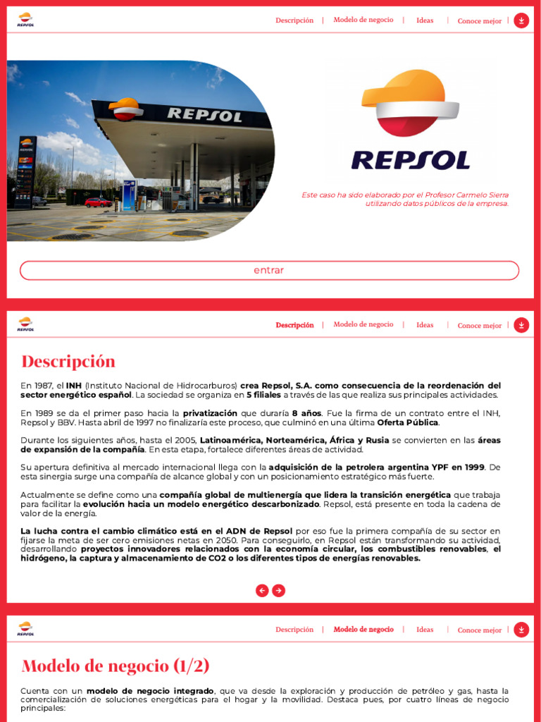 PDF Interactivo Emba M1 A1 Caso. Repsol | PDF | Energía renovable | España