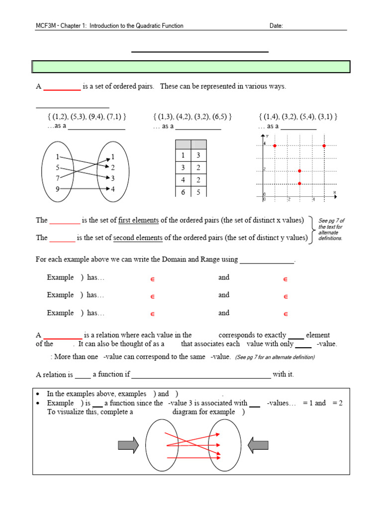 1.1 Characteristics of A Function | PDF | Function (Mathematics ...