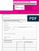 Teaching Application Form