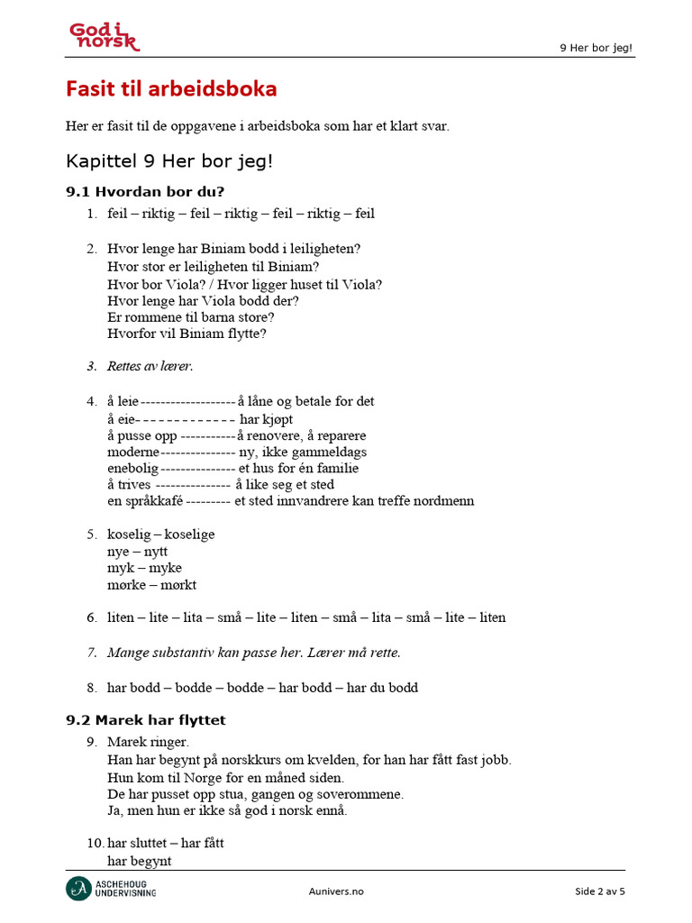 GIN1 AB Fasit BM Kapittel 9 2023 | PDF