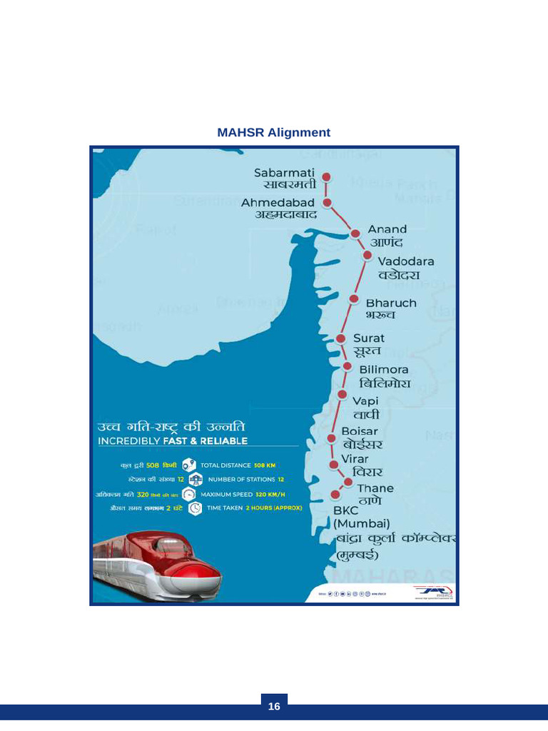 Mumbai Ahmedabad Bullet Train Map 985 | PDF
