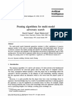 Pruning Algorithms For Multi-Model Adversary Search: Artificial Intelligence