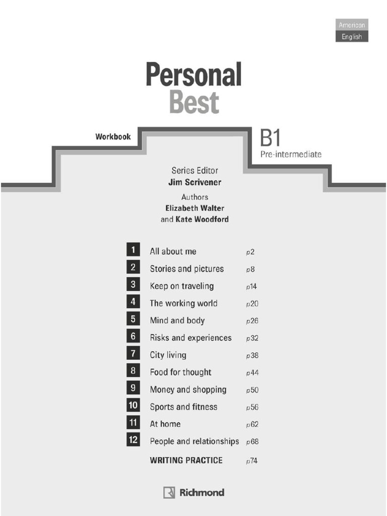 Personal Best b1 Workbook PDF | PDF