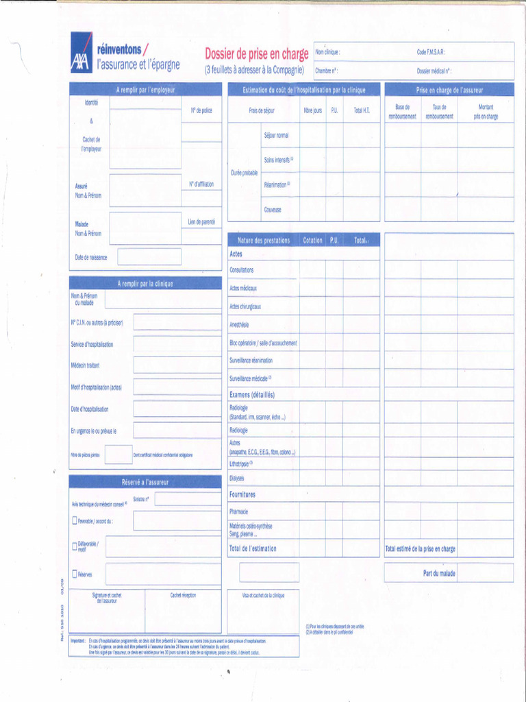 Demande de Pec Axa | PDF