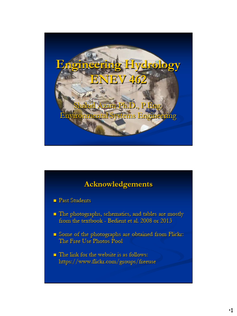 Hydrologic Analysis for ENEV 2008 | PDF | Discharge (Hydrology ...