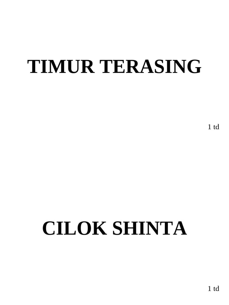 Daftar Tenant Timur Terasing | PDF