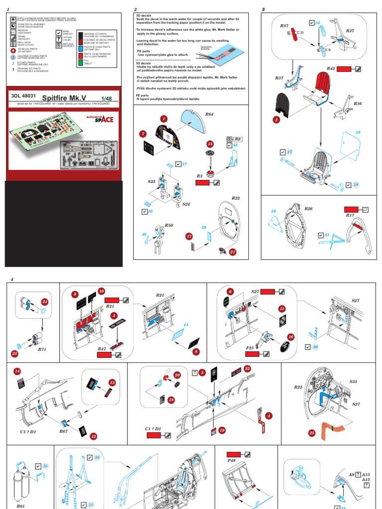 Spitfire MK.V Detail Set For 1-48 EDUARD Kit | PDF
