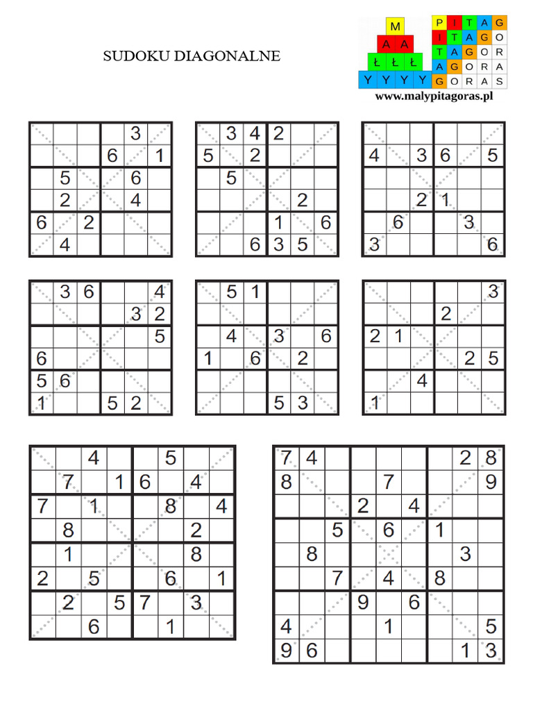 Sudoku Diagonalne Zestaw Treningowy | PDF