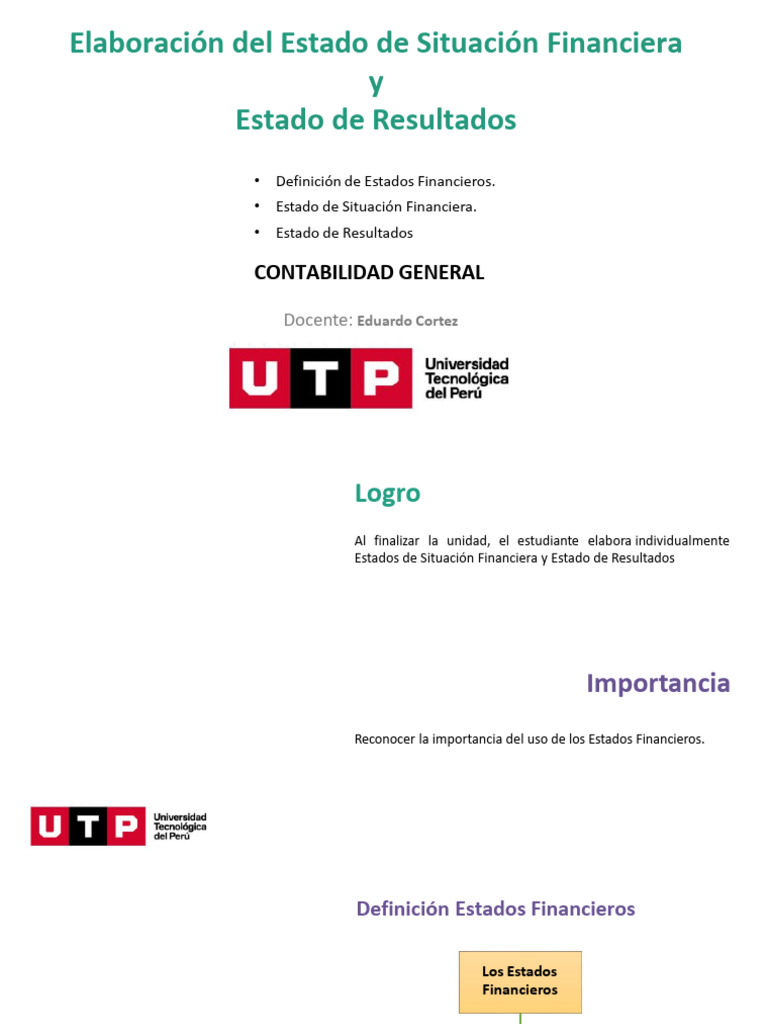 S10 - ESF Y ER | PDF | Estado de resultados | Contabilidad
