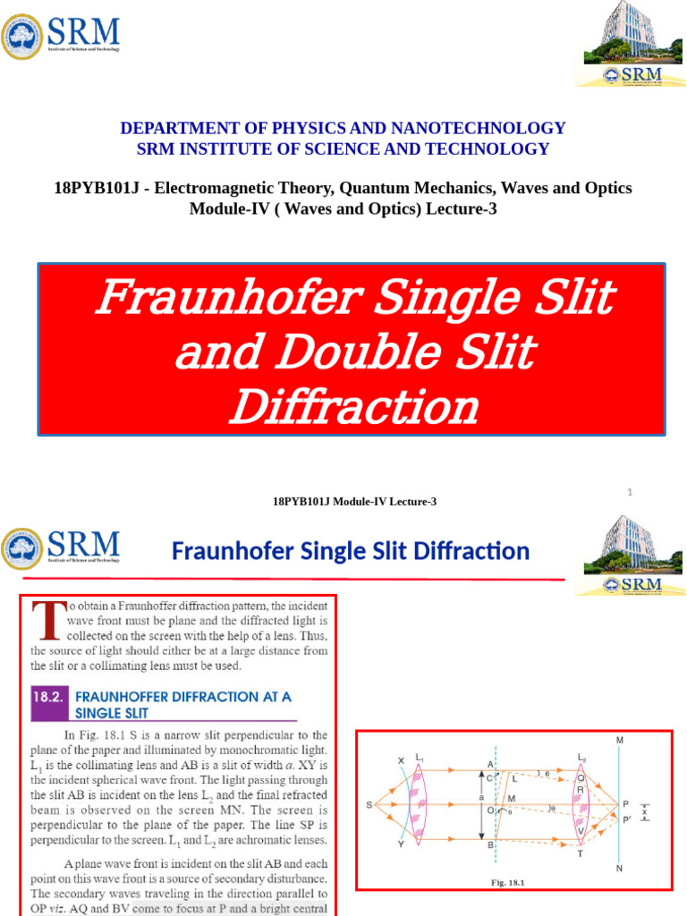 Module 4 Lecture 3 | PDF | Diffraction | Oscillation