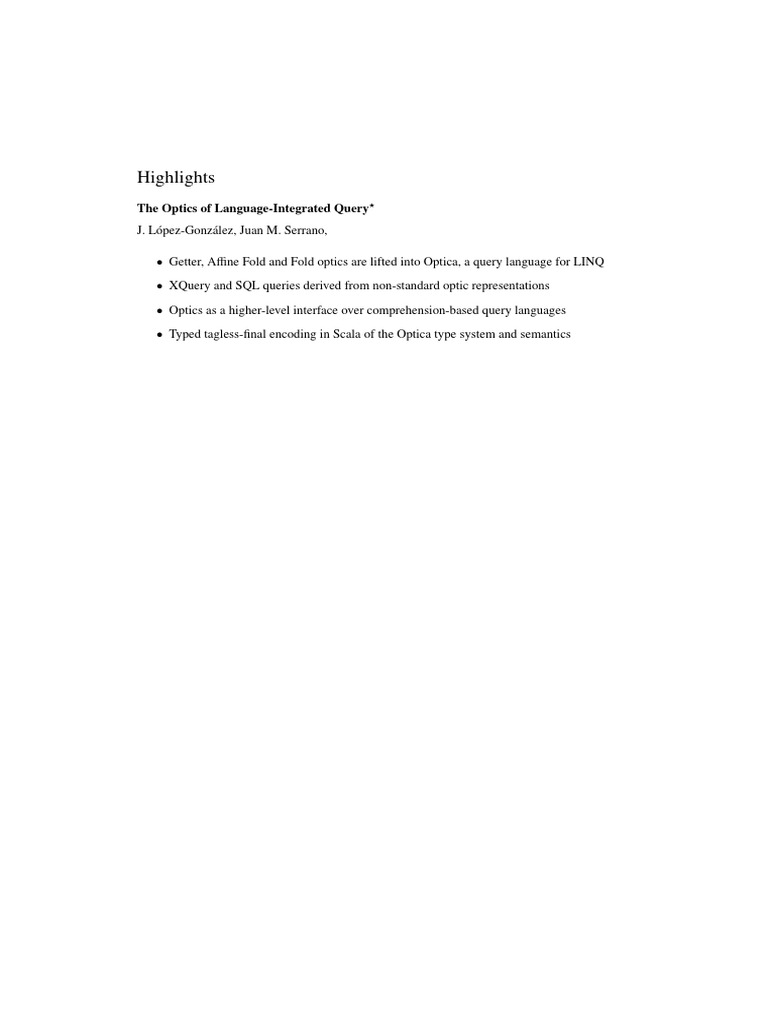 Arxiv | PDF | Language Integrated Query | Scala (Programming Language)