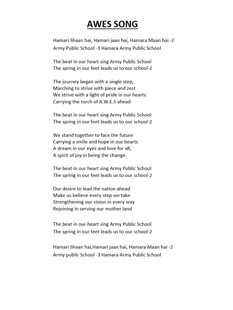 AWES Song | PDF