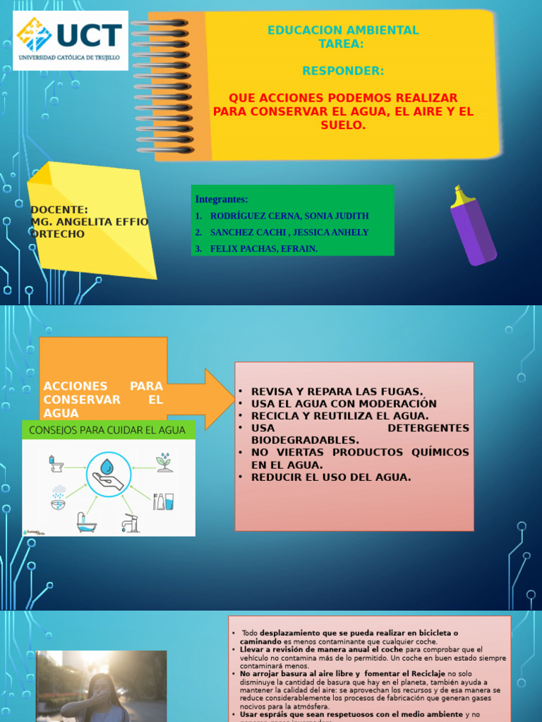 Acciones para Proteger El Agua El Aire y El Suelo | PDF | Agua | Residuos