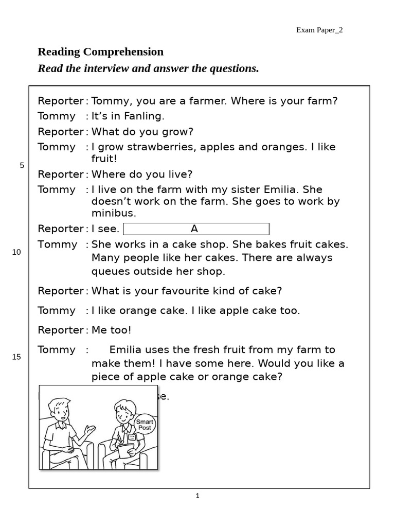 Reading Comprehension Exam Paper | PDF