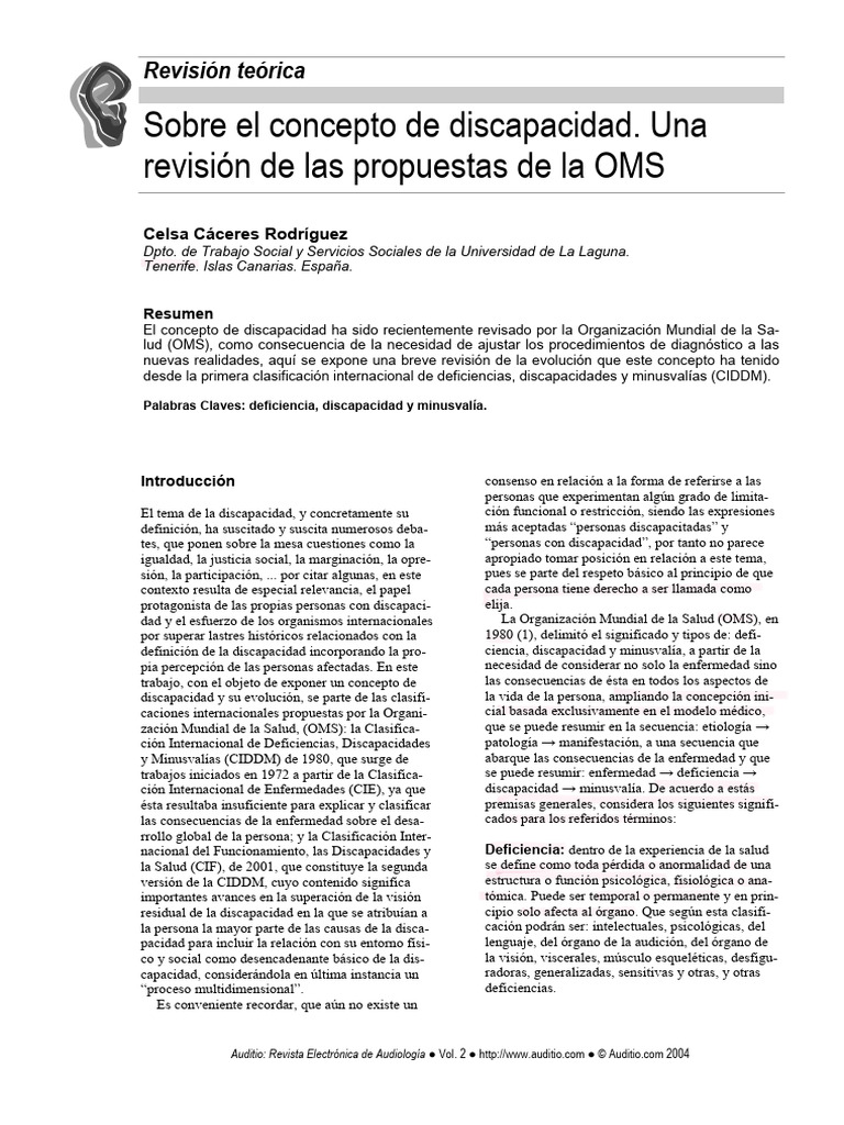 Evolución del concepto de discapacidad | PDF | Invalidez | Sociedad