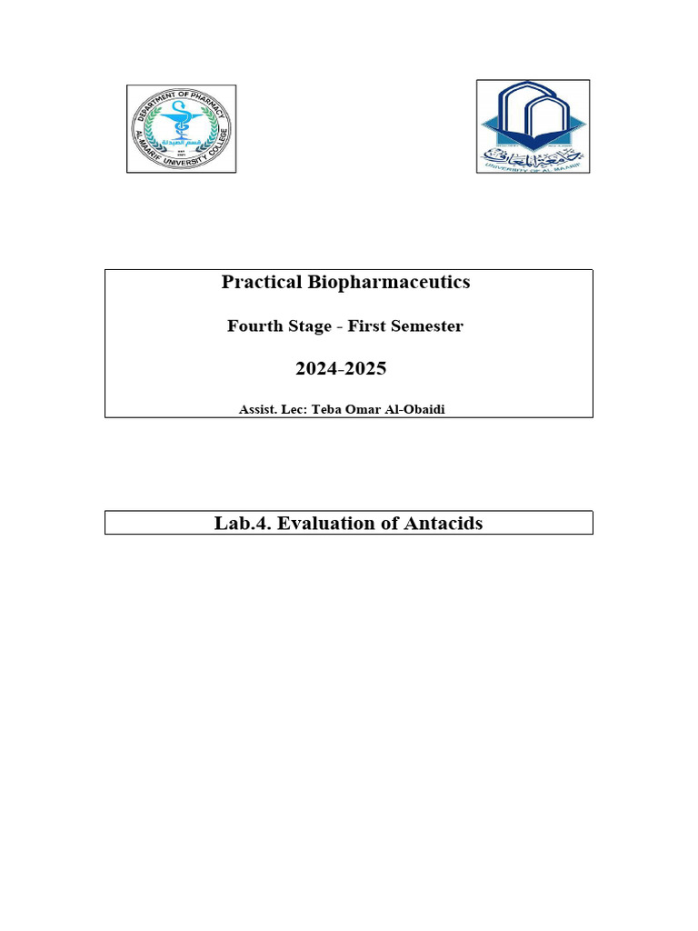 Evaluation of Citrogran Granules in Antacids | PDF