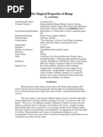 Download Magickal Properties of Hemp by AarTiana Calantirniel by Lisa Allen MH SN8645819 doc pdf
