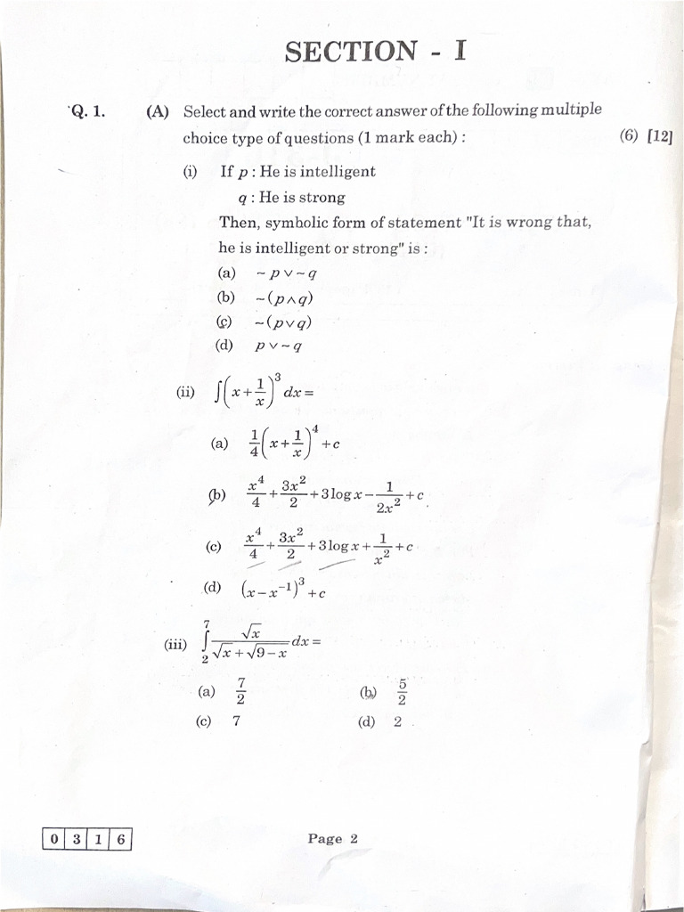 Math 2025 Board Paper | PDF