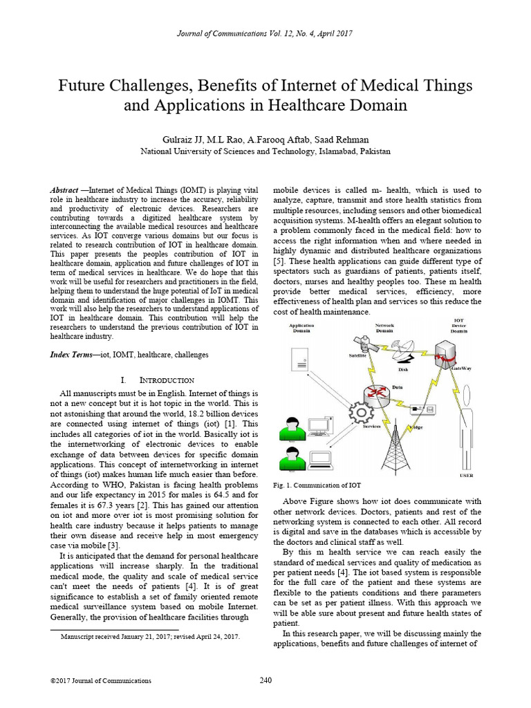 IOMT: Challenges and Benefits in Healthcare | PDF | Internet Of Things ...